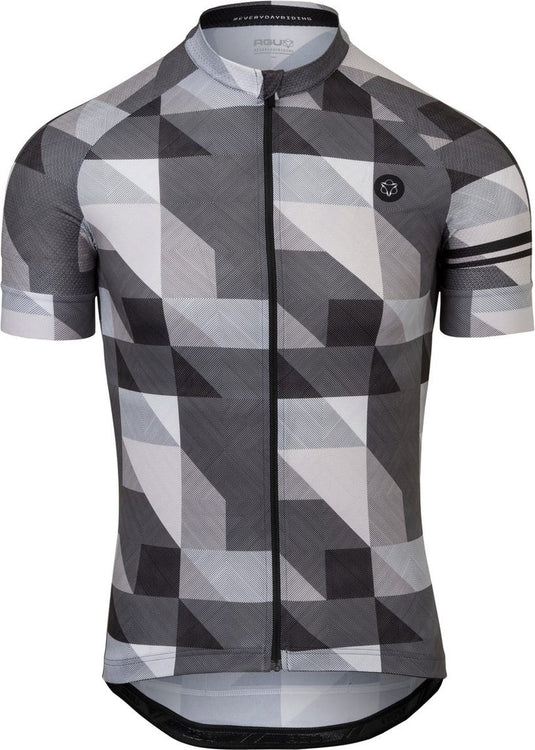 Agu triangle stripe fietsshirt essential heren - zwart - s