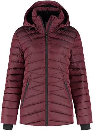 Kjelvik yvon dames outdoorjas - burgundy