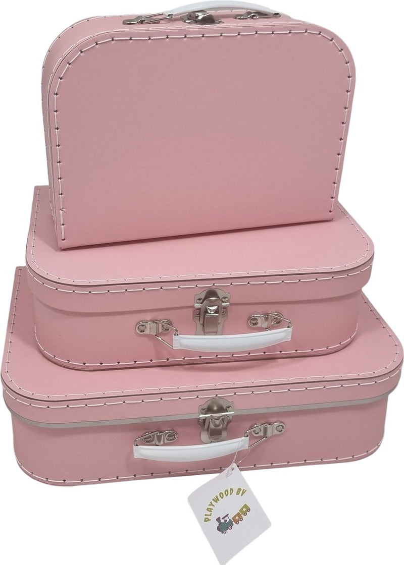 Afbeelding laden in galerijviewer, Playwood - koffer set van 3 - roze
