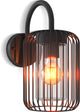 Calex led wandlamp rome - e27 – ip44 spatwaterdicht – zwart – aluminium – industrieel – modern