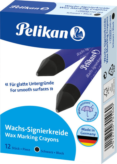 Pelikan merkkrijt 772 - zwart - 12 stuks