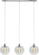 Eglo ariscani 2 hanglamp - e27 - 76.5 cm - chroom gekleurd glas