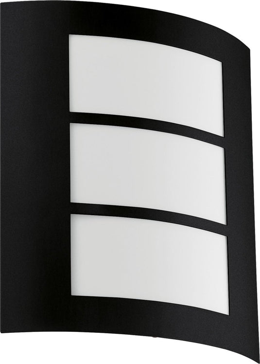 Eglo city wandlamp buiten - e27 - 26 cm - zwart wit