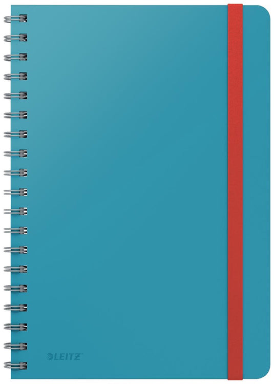 Leitz cosy notitieboek b5 soft touch gelijnd - notitieboek hard cover - spiraalgebonden - ideaal voor thuiskantoor thuiswerken - sereen blauw