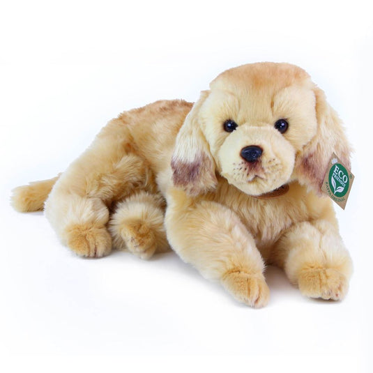 Pluche golden retriever 32cm eco-vriende | 2 stuks