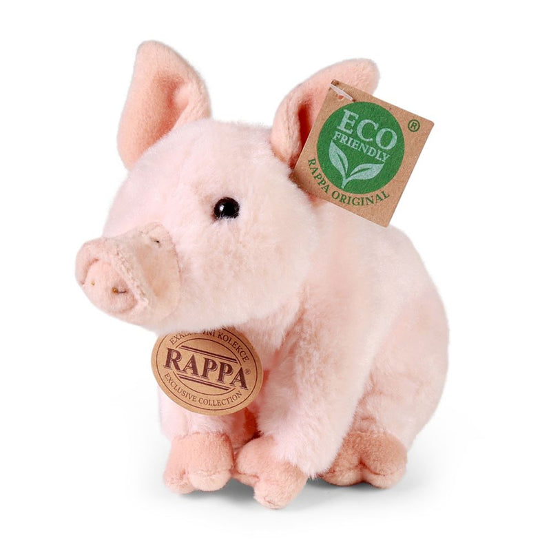 Afbeelding laden in galerijviewer, Rappa pluche varken 18 cm eco-vriendelijk knuffeldier roze.
