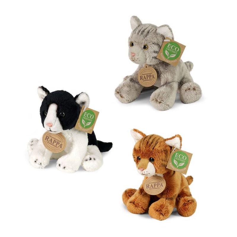 Afbeelding laden in galerijviewer, Pluche katten assorti 14 cm milieuvriend
