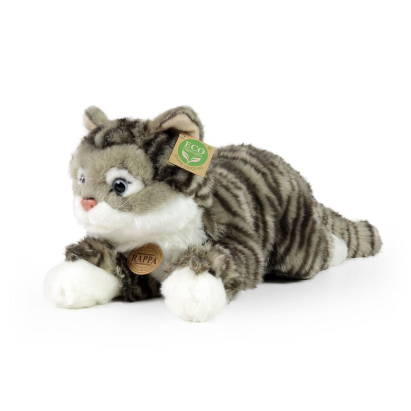 Afbeelding laden in galerijviewer, Pluche grijze tabby kat 40 cm eco-vriend
