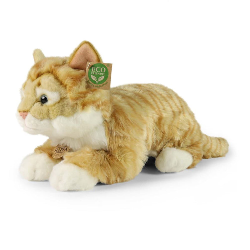 Afbeelding laden in galerijviewer, Pluche rood gestreepte kat 40 cm eco-fri
