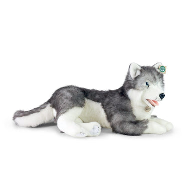 Pluche husky hond 60 cm eco-vriendelijk