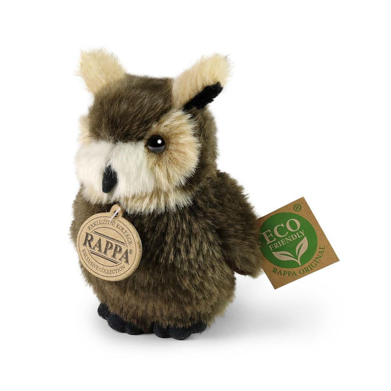 Afbeelding laden in galerijviewer, Pluche grote gehoornde uil 13 cm eco-fri

