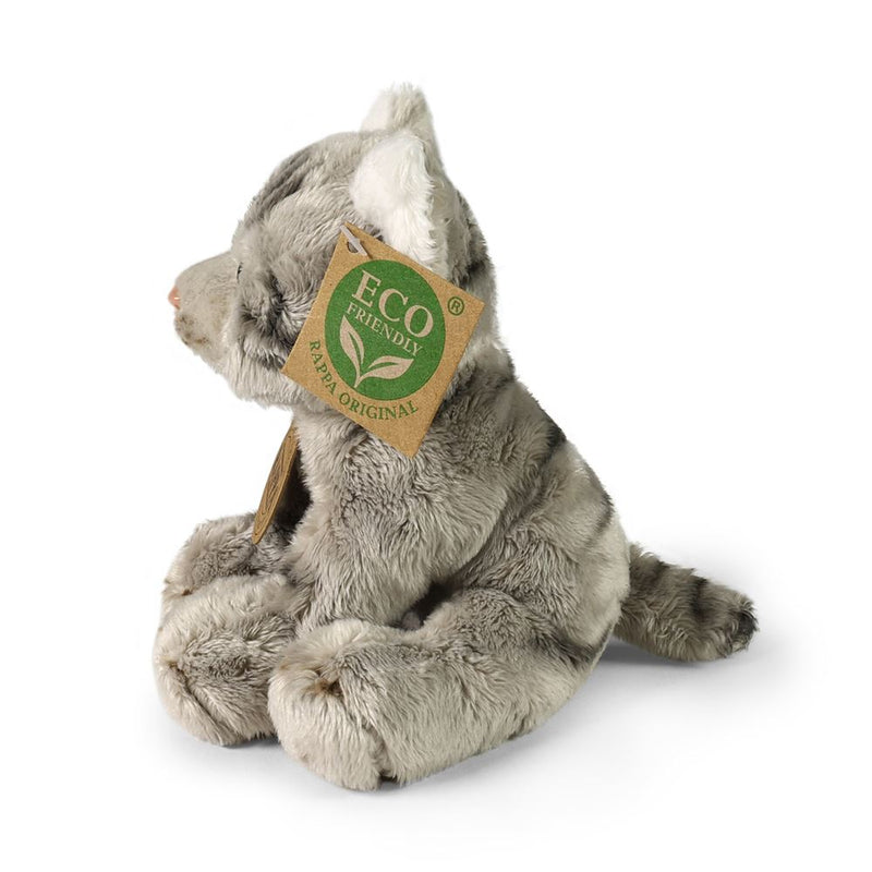 Afbeelding laden in galerijviewer, Pluche grijze kat 14 cm eco-friendly

