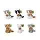 Pluche katten assorti 14 cm milieuvriend