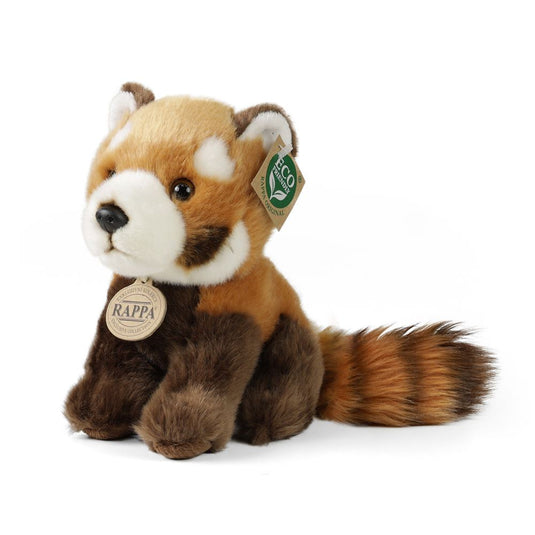 Pluche rode panda 18 cm eco-vriendelijk