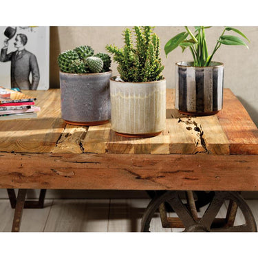 Decoris bloempot terracotta ã˜13x12.5cm naturel kleuren