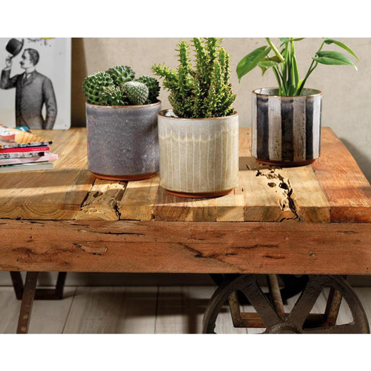 Decoris bloempot terracotta ã˜13x12.5cm naturel kleuren