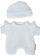Miniland poppenpyjama met muts - poppenkleding 21cm katoen.