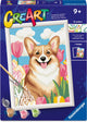 Ravensburger – creart: floral corgi – schilderen op nummer