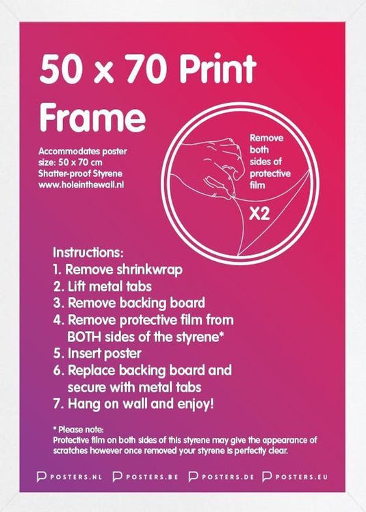 Gb eye limited wissellijst 50x70cm wit - mdf