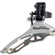 Shimano voorderailleur 3 x 6 7 speed tourney fd-ty300 down swing top pull - hoge klem ø34,9 mm - 42t - (66-69°) - zwart zilver
