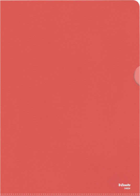 Esselte standaard zichtmap a4 - 0,11mm pp folie - 100 stuks - rood