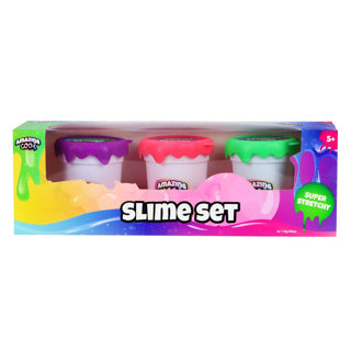 Afbeelding laden in galerijviewer, Amazing cool slime 3 stuks assorti paars, groen, roze | 4 stuks
