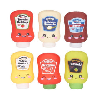 Afbeelding laden in galerijviewer, Kawaii foodies squishy sauces 10cm 6 asst | 12 stuks
