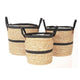 Hbx natural living hbx natrural living plantenmand niche set a 3 ø30xh30 ø34xh33 ø36xh38cm