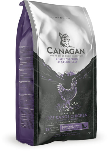 Canagan serie - droogvoer voor katten - nadwaga senior sterilised - 4kg