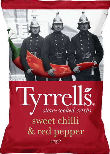 Tyrrells chips sweet chili red pepper 18x 40 gram