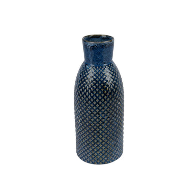 Decoris vaas porselein ã˜10.5xh26.5cm blauw