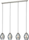 Eglo estanys hanglamp - e27 - 113 cm - rookglas - grijs zwart