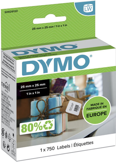 Dymo labeltape s0929120 wit 750 stuks 25x25mm