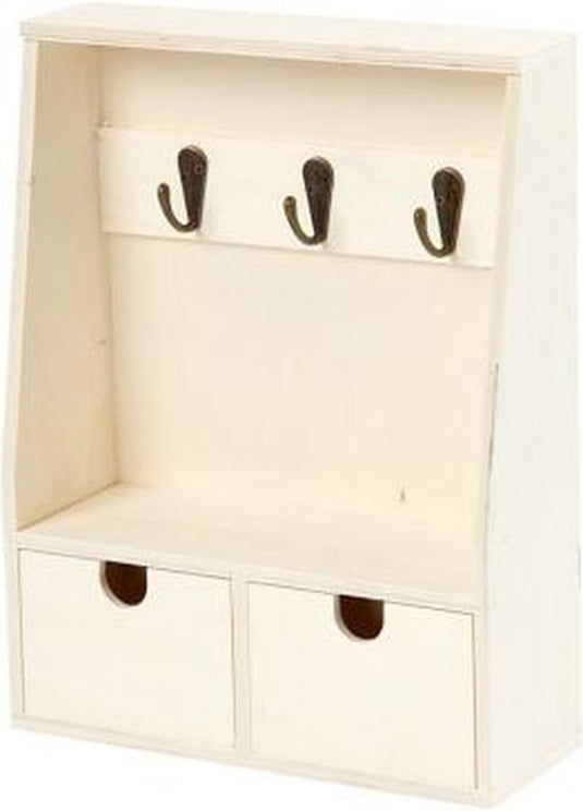 Creativ company houten sleutelkast 28,5x8x22 cm