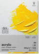 Winsor newton 6534005 galeria acrylpapier pad – 300 g m², a4, 15 vellen, gelijmd, canvasstructuur - acrylblok a4