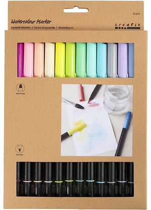 Creativ company cc set aquarelmarkers 12 kleuren