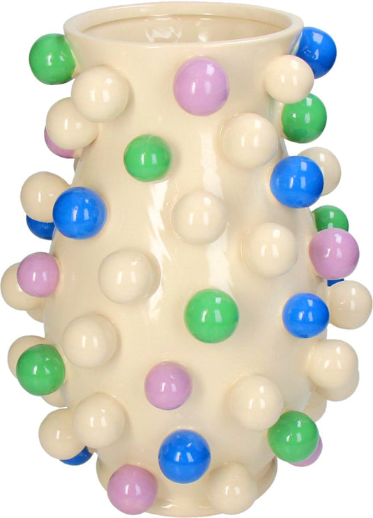 Hd collection vase balls stoneware multi 24.7x24.7x34cm