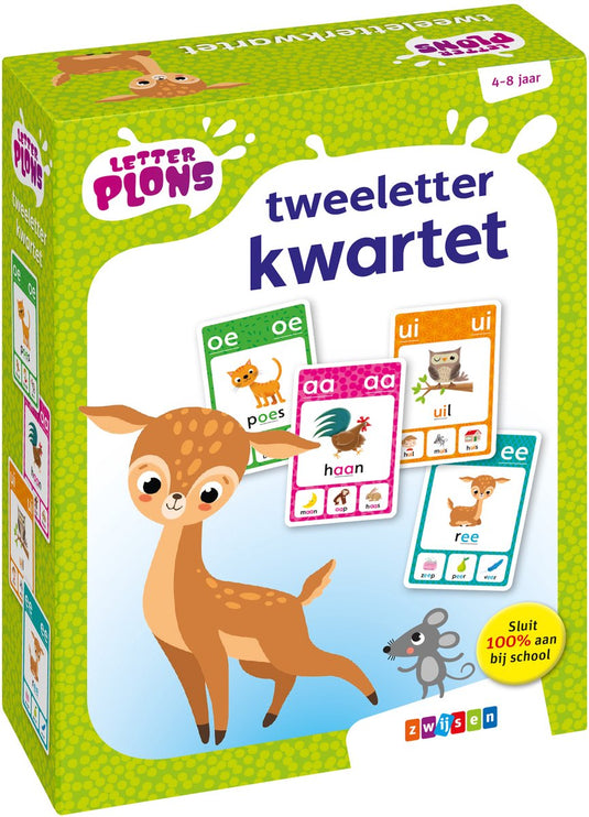 Zwijsen letterplons - tweeletterkwartet 4-8 jaar