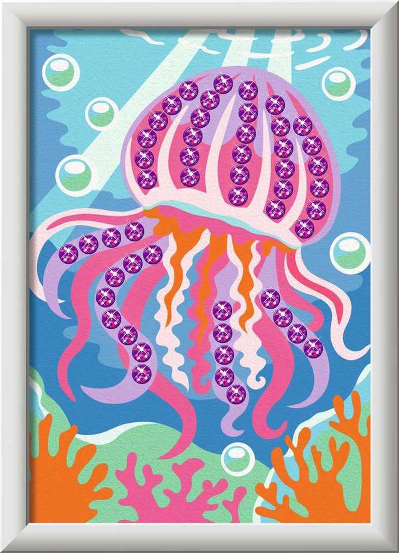 Afbeelding laden in galerijviewer, Ravensburger – creart: trendy jellyfish – schilderen op nummer
