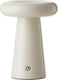 Brilliant muffin - buiten tafellamp - led 6w - ø 14 cm - 400 lm - 3000k - 3-steps dimbaar - usb oplaadbaar - ip44 - beige
