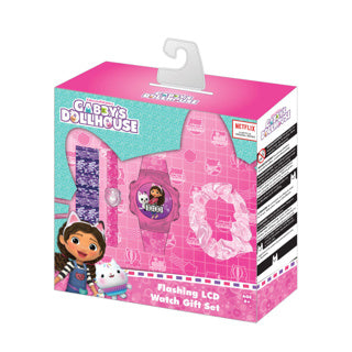 Afbeelding laden in galerijviewer, Accutime - lcd gabby's dollhouse horloge met accessoires
