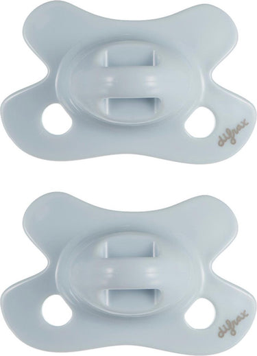 Difrax fopspeen natural - newborn - blauw lichtblauw - 2 stuks