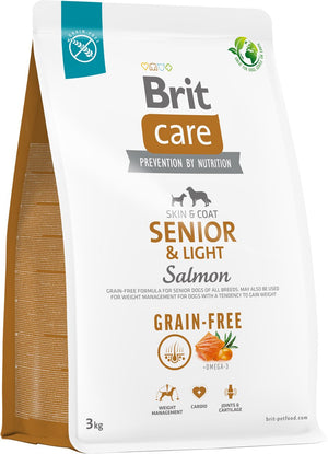Brit care grain-free - droog hondenvoer - senior light - zalm - graanvrij - 12kg