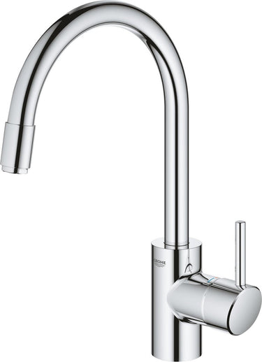 Grohe concetto keukenkraan - uittrekbare handdouche - draaibaar - chroom