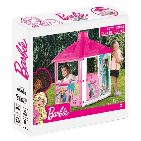 Barbie city speelhuis 132x104x104 cm roze wit