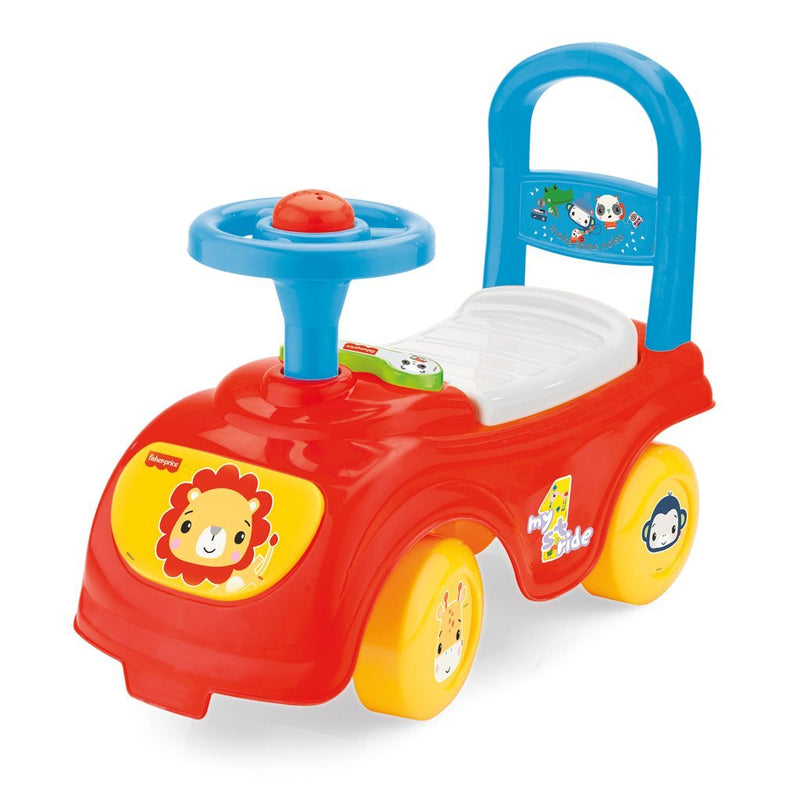 Afbeelding laden in galerijviewer, Fisher price loopauto + toeter rood blauw geel

