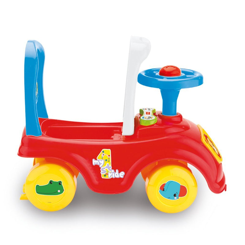 Afbeelding laden in galerijviewer, Fisher price loopauto + toeter rood blauw geel
