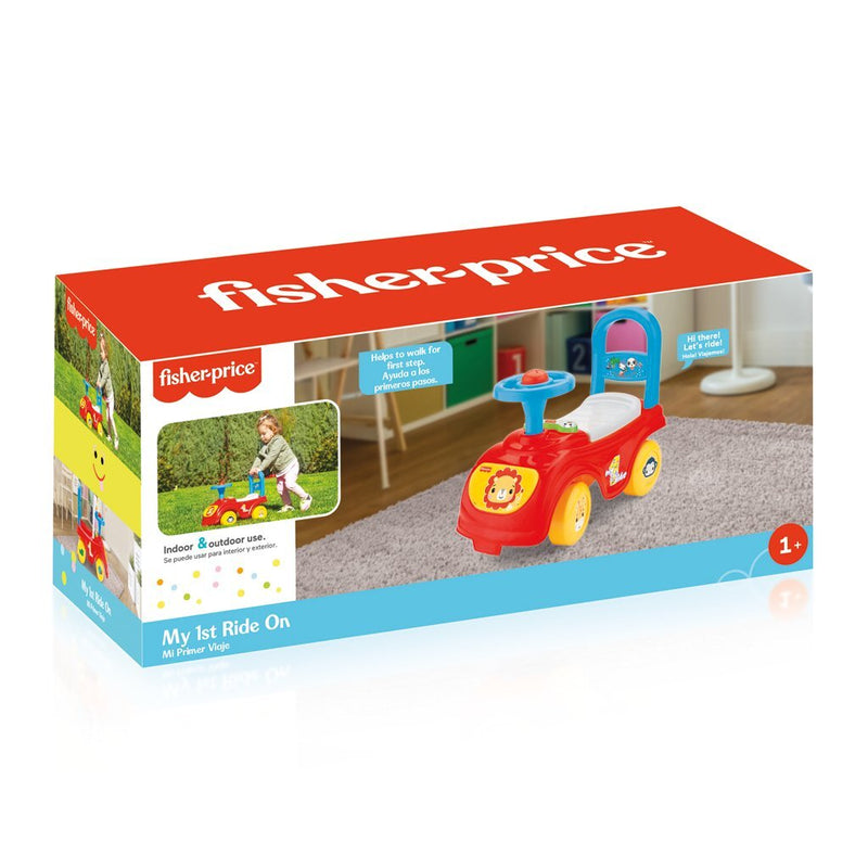 Afbeelding laden in galerijviewer, Fisher price loopauto + toeter rood blauw geel
