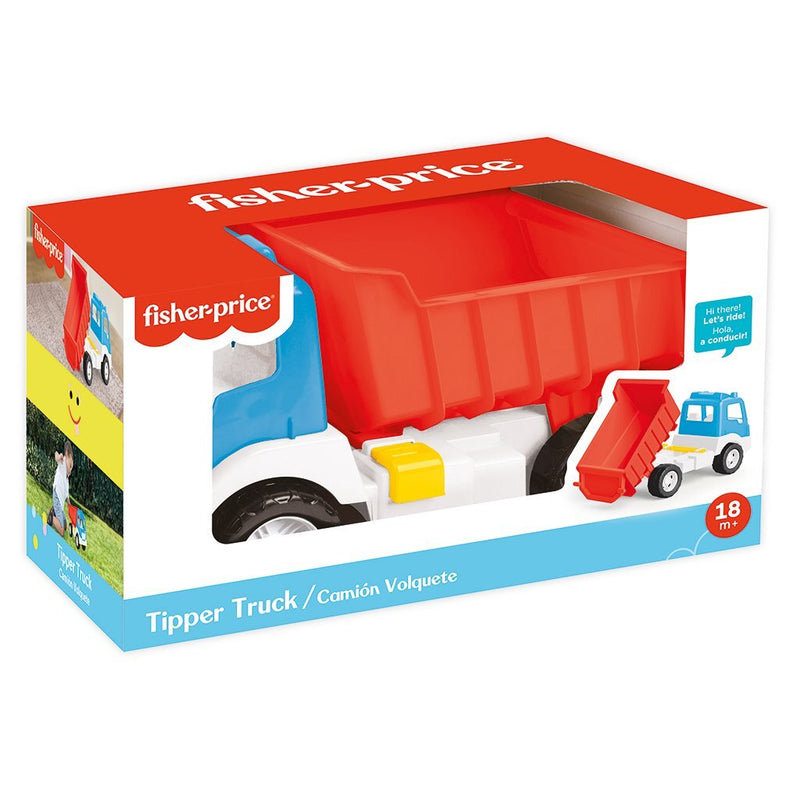 Afbeelding laden in galerijviewer, Dolu fisher price kiepwagen wit blauw rood
