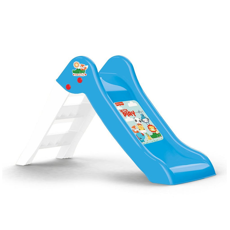 Afbeelding laden in galerijviewer, Dolu fisher price glijbaan 70x111x47 cm blauw wit
